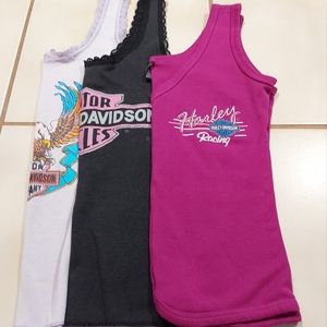 3 Vintage Harley Davidson Tank Tops